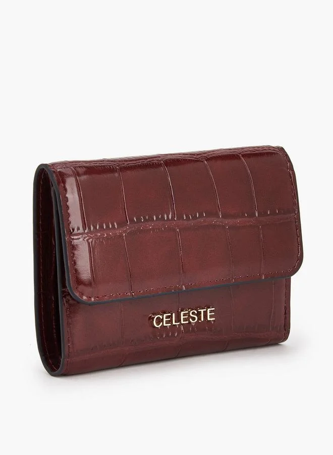 Celeste Textured Wallet with Button Closure